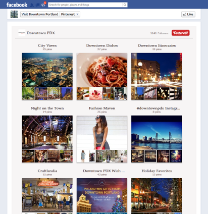 Example Pinterest User Boards