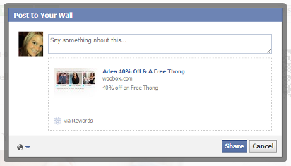 Example Share Dialog Popup